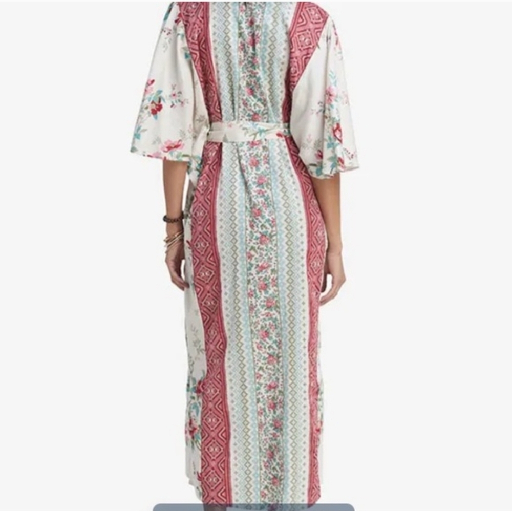 The Company Store Villa D’ Ascoli Rose Stripe Kaftan S/M - Picture 3 of 8